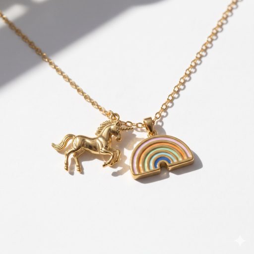 DIY Rainbowland aranyozott nyaklánc