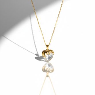DIY Crystal Love nyaklánc, aranyozott