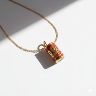 DIY Dr Pepper nyaklánc, aranyozott