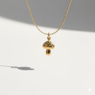 DIY Gomba nyaklánc - aranyozott