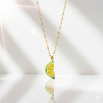 DIY Lime nyaklánc – aranyozott