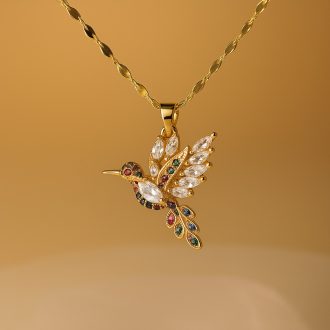 Kolibri aranyozott nyaklánc