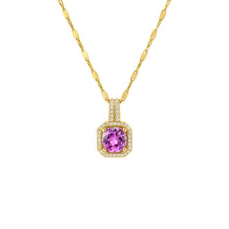 PURPLE SQUARE aranyozott nyaklánc