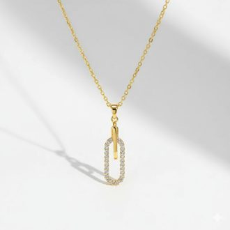 Oval Clip aranyozott nyaklánc