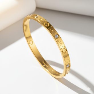Clover Diamond aranyozott karperec
