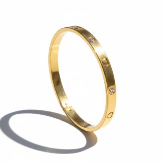 Love Diamond aranyozott karperec