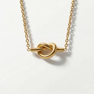 Heart Knot aranyozott nyaklánc