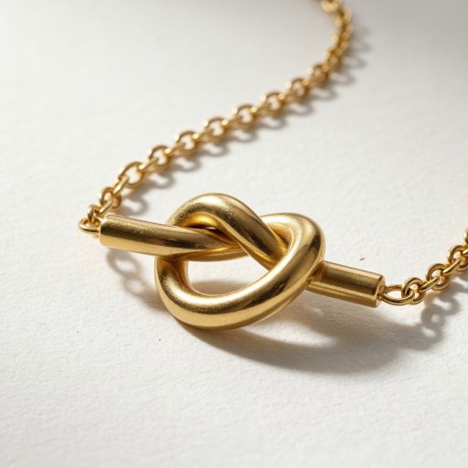Heart Knot aranyozott nyaklánc