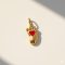Little Foot charm - piros, aranyozott