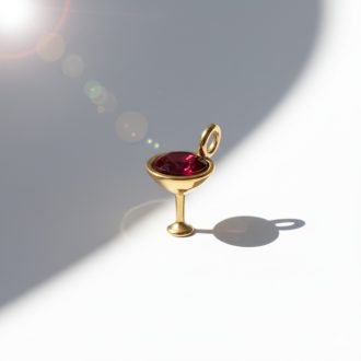 Koktélpohár charm, aranyozott