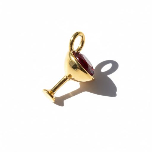 Koktélpohár charm, aranyozott
