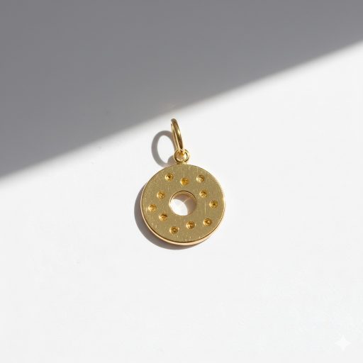 Pink donut charm, aranyozott
