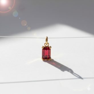Január kristály charm, aranyozott