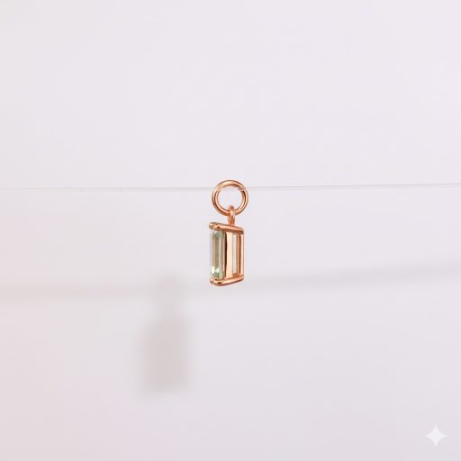 Március kristály charm, aranyozott
