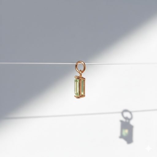 Augusztus kristály charm, aranyozott