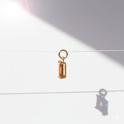 November kristály charm, aranyozott