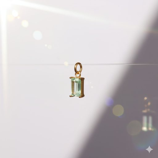 December kristály charm, aranyozott