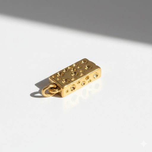Cheese charm, aranyozott