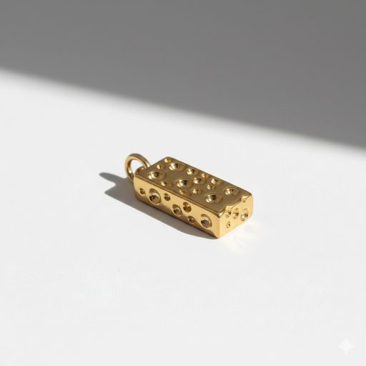 Cheese charm, aranyozott