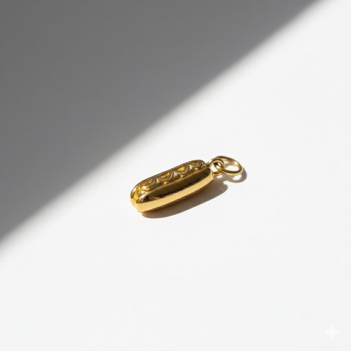 Hotdog charm, aranyozott