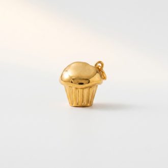 Sweet Cupcake aranyozott charm