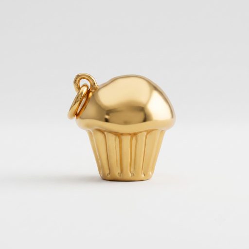 Sweet Cupcake aranyozott charm