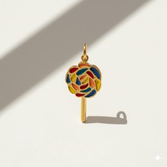 Nyalóka charm, aranyozott