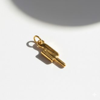Jégkrém charm, aranyozott