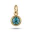 December kerek kristály charm, aranyozott