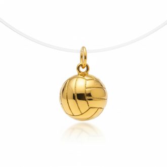 Aranyló röplabda charm, aranyozott