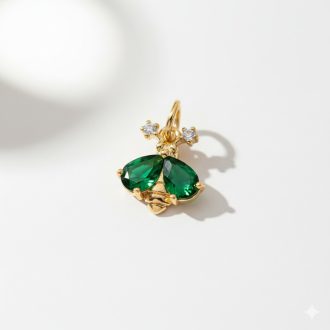 Crystal méhecske charm, aranyozott