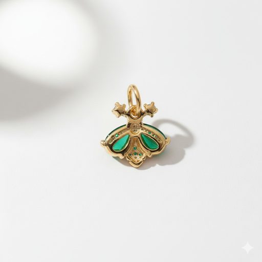 Crystal méhecske charm, aranyozott