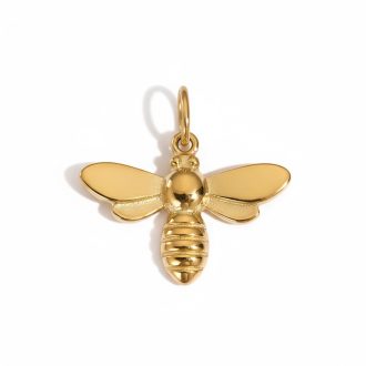Méhecske charm, aranyozott