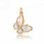 Gyöngyfény pillangó charm – aranyozott