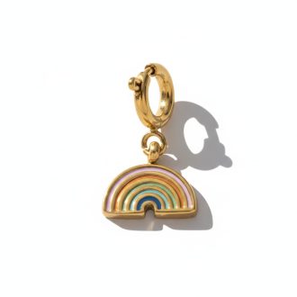 RAINBOW charm, aranyozott