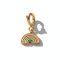 RAINBOW charm, aranyozott