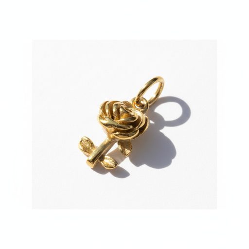 Rózsa charm, aranyozott