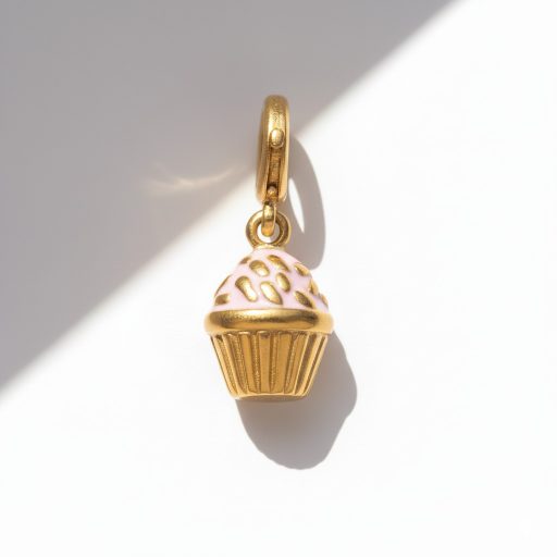 Muffin charm, aranyozott