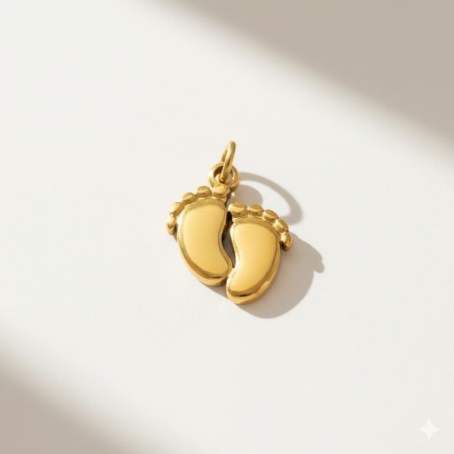 Baba Talpacskák charm, aranyozott
