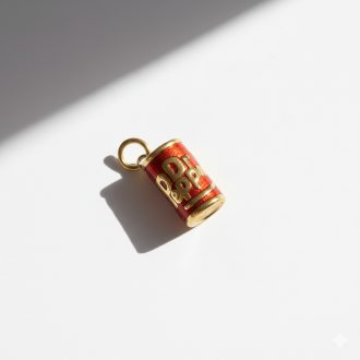 Dr Pepper charm, aranyozott