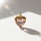 Pink Crystal Love charm, aranyozott