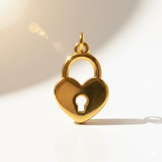 Lakat charm, aranyozott