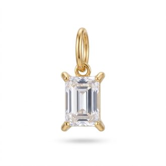 Kristály charm, aranyozott