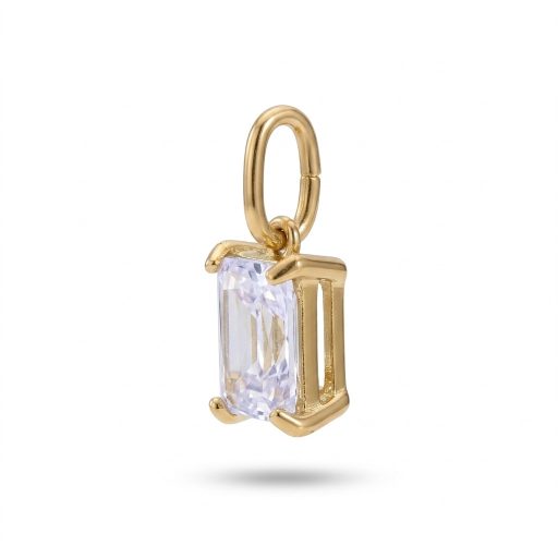 Kristály charm, aranyozott