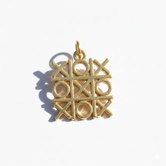 Amőba aranyozott charm