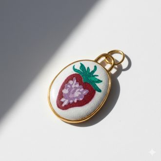 Eper olajfestmény charm - aranyozott