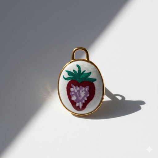 Eper olajfestmény charm - aranyozott