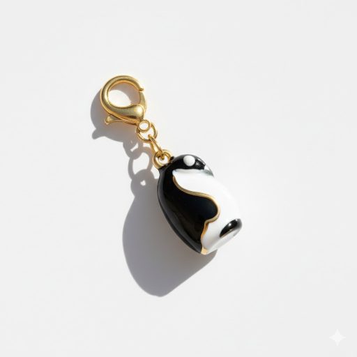 Pingvin charm, aranyozott