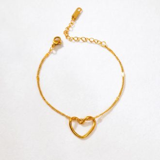 Heart Shape aranyozott karkötő