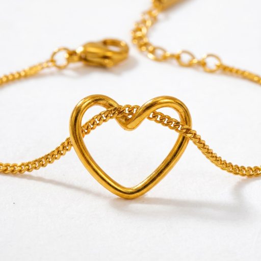 Heart Shape aranyozott karkötő